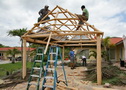 Custom built tiki huts